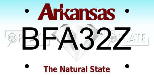 BFA32Z Arkansas License Plate