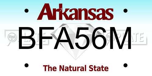 BFA56M Arkansas License Plate