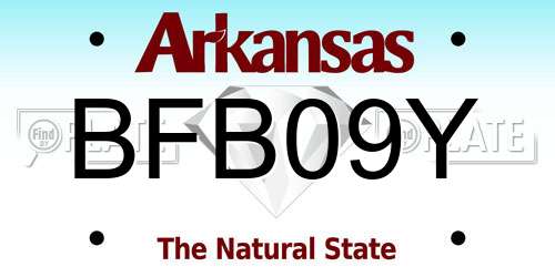 BFB09Y Arkansas License Plate