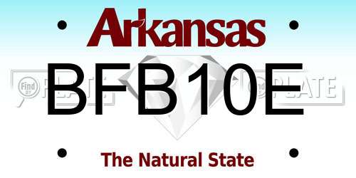 BFB10E Arkansas License Plate