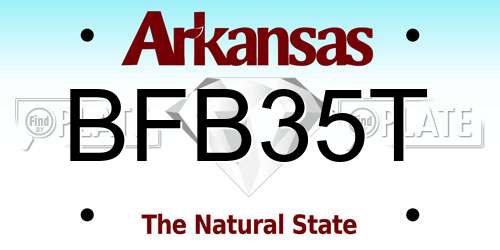 BFB35T Arkansas License Plate