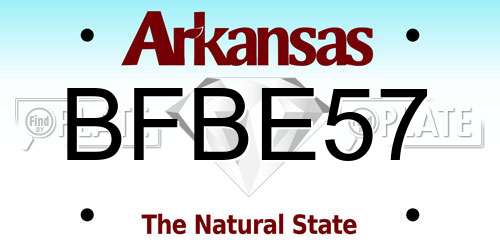 BFBE57 Arkansas License Plate