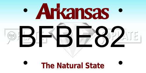 BFBE82 Arkansas License Plate