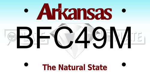 BFC49M Arkansas License Plate