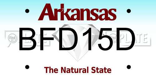 BFD15D Arkansas License Plate