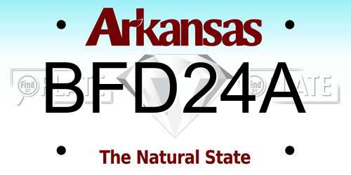 BFD24A Arkansas License Plate