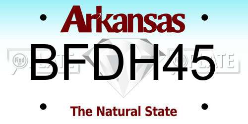 BFDH45 Arkansas License Plate