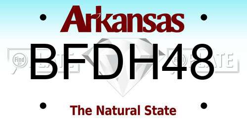 BFDH48 Arkansas License Plate
