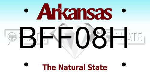 BFF08H Arkansas License Plate