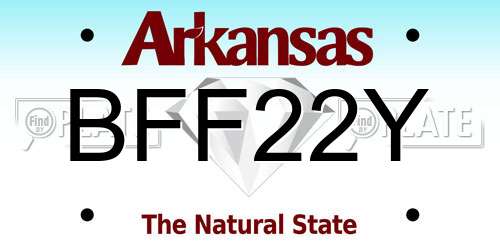 BFF22Y Arkansas License Plate