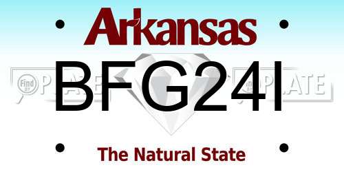 BFG24I Arkansas License Plate