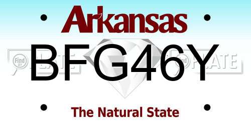 BFG46Y Arkansas License Plate