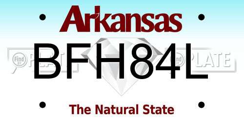 BFH84L Arkansas License Plate