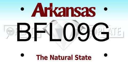 BFL09G Arkansas License Plate