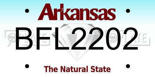 BFL2202 Arkansas License Plate