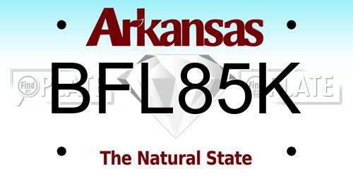 BFL85K Arkansas License Plate