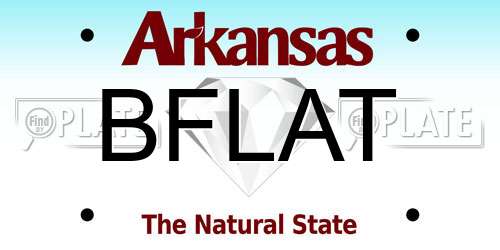 BFLAT Arkansas License Plate