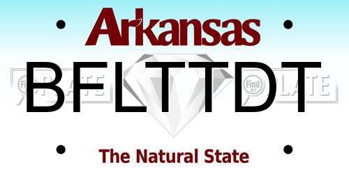 BFLTTDT Arkansas License Plate