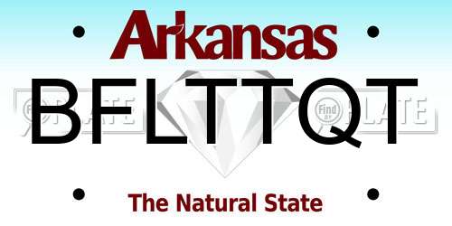 BFLTTQT Arkansas License Plate