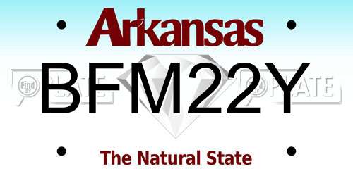 BFM22Y Arkansas License Plate