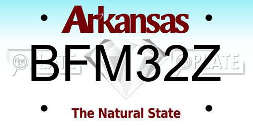 BFM32Z Arkansas License Plate