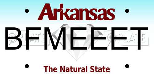 BFMEEET Arkansas License Plate