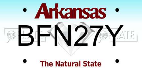 BFN27Y Arkansas License Plate