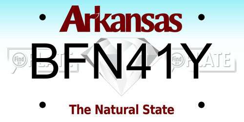 BFN41Y Arkansas License Plate