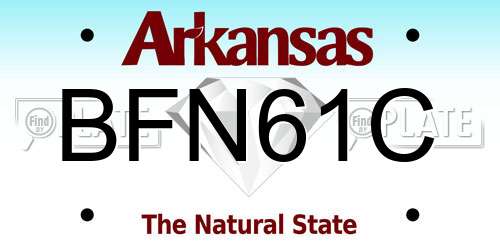 BFN61C Arkansas License Plate