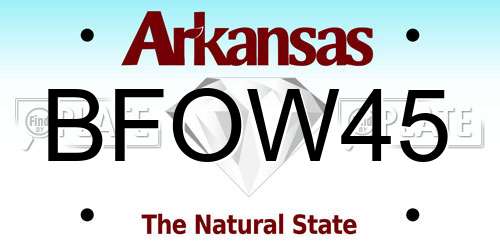 BFOW45 Arkansas License Plate