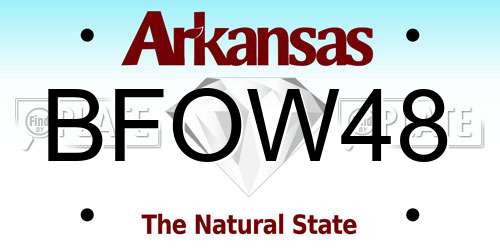 BFOW48 Arkansas License Plate