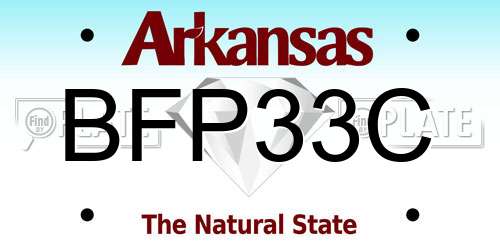 BFP33C Arkansas License Plate