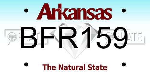 BFR159 Arkansas License Plate