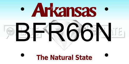 BFR66N Arkansas License Plate