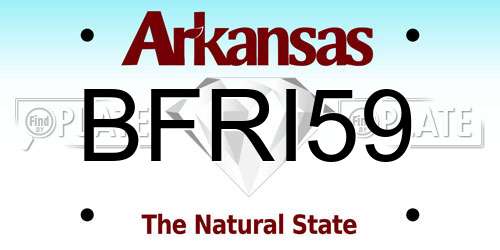 BFRI59 Arkansas License Plate