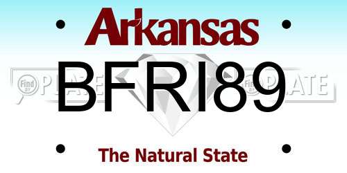 BFRI89 Arkansas License Plate