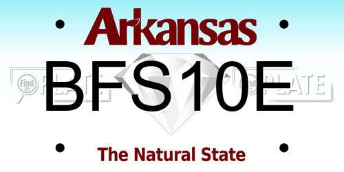 BFS10E Arkansas License Plate