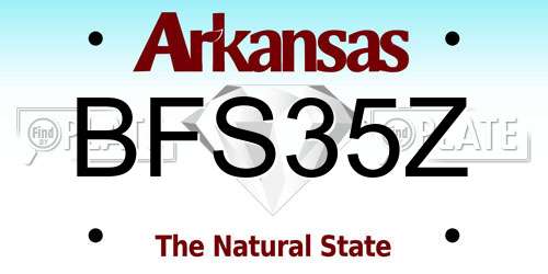 BFS35Z Arkansas License Plate