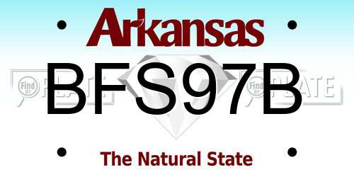 BFS97B Arkansas License Plate
