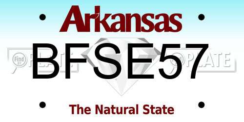 BFSE57 Arkansas License Plate