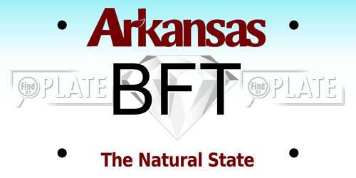 BFT Arkansas License Plate
