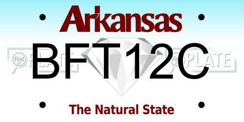 BFT12C Arkansas License Plate