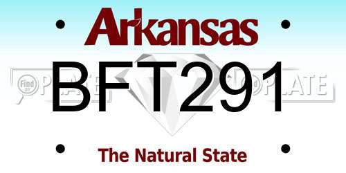 BFT291 Arkansas License Plate