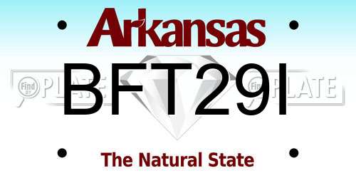 BFT29I Arkansas License Plate