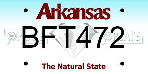 BFT472 Arkansas License Plate