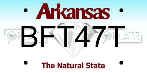 BFT47T Arkansas License Plate