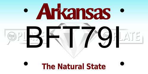 BFT79I Arkansas License Plate