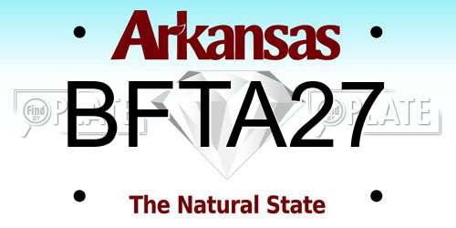 BFTA27 Arkansas License Plate