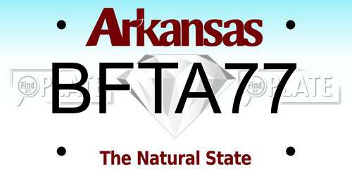 BFTA77 Arkansas License Plate