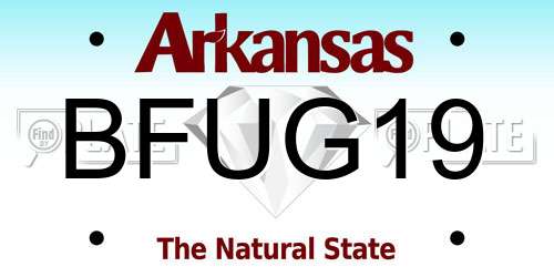 BFUG19 Arkansas License Plate